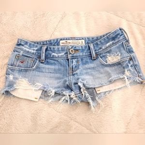 Hollister distressed denim jean shorts